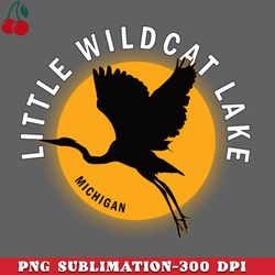 Little Wildcat Lake in Michigan Heron Sunrise PNG Download