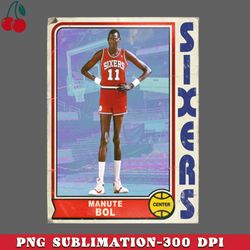 manute bol retro style s basketball card png download