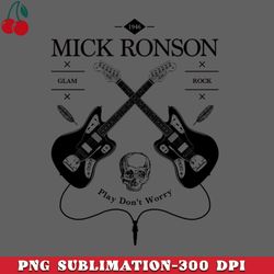 Mick Ronson Guitar Vintage Logo PNG Download