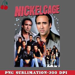 nickelcage boy band crossover parody funny retro s glamour shot band tee version  png download