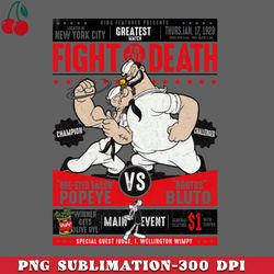 Popeye vs Bluto Fight Poster PNG Download