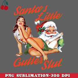 Santas Little Gutter SIut Cursed Christmas Graphic Version  PNG Download