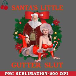 Santas Little Gutter Sut Cursed Christmas Holiday Graphic PNG Download