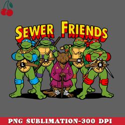 Sewer Friends Superhero Inspired s Superfriends Ninja Turtles TMNT Parody Mashup PNG Download