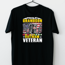 Veteran Vets Proud Grandson Of A Vietnam Veteran Shirt Vietnam War Vet 435 Veterans