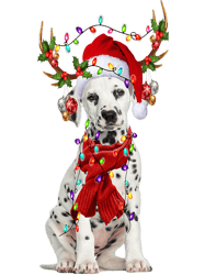 Dalmatian Christmas Snow Layers Santa Dog Ugly Xmas 3 Dalmatians Dog