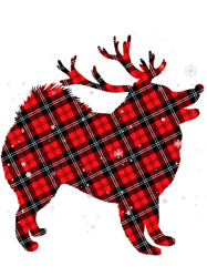 Dog Samoyed Red Plaid Buffalo Samoyed Dog Merry Christmas