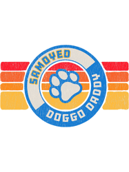 Dog Samoyed Retro Samoyed Doggo Daddy 80s Vintage Dog Dad