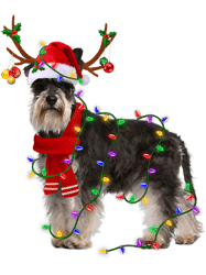 Dog Schnauzer Funny Schnauzer Dog Tree Christmas Lights Xmas Pajama 346