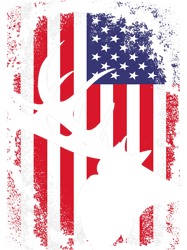 deers american flag hunting deer hunter gift
