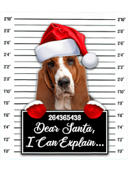Dog Basset Hound Dear Santa I Can Explain Funny Christmas Basset Hound Xmas