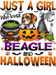 Beagle Just A Girl Who Loves Beagle And Halloween 80 Dog Lover