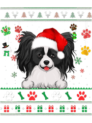 Dog Papillon Cute Papillon Dog Xmas Santa Funny Ugly Christmas