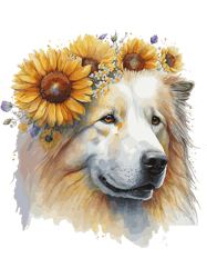 Dog Samoyed Cute Samoyed Sunflower Dog Breed Pet Puppy