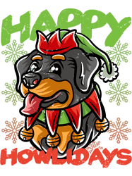 Dog Rottweiler Happy Howlidays Rottweiler Elf Dog Merry Christmas Dogs