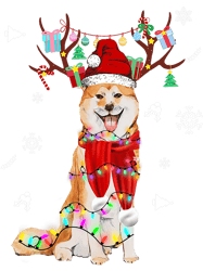 Dog Akita Womens Akita Tree Christmas Lights Xmas