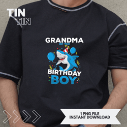 Grandma of The Birthday Boy Shark Ocean Matching Family 21