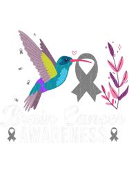 Brain Tumor Awareness Hummingbird Brain Cancer Graphic PNG T-Shirt