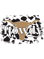 Cow Skull Howdy Western Cowgirl Cowboy For Women Boy PNG T-Shirt