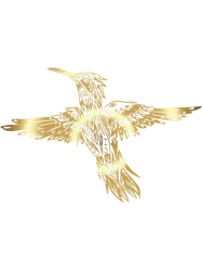 Cute Gold Hummingbird Lover Bird Watcher Graphic Design PNG T-Shirt