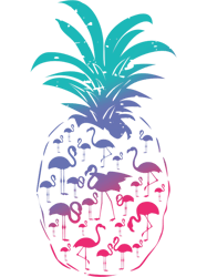 Exotic Bird Tropical Wildlife Animal Pineapple Flamingo PNG T-Shirt