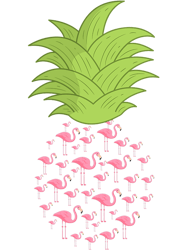 Flamingo Pineapple Pink Bird Tropical Summer PNG T-Shirt