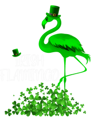 flamingo st. patricks day leprechaun hat irish flamingo png t-shirt
