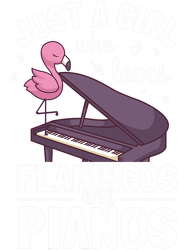 Funny Piano Girl Player Pianist Woman Musician I Flamingo PNG T-Shirt
