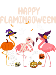 Halloween happy Flamingoween witch pumpkin mummy flamingo PNG T-Shirt