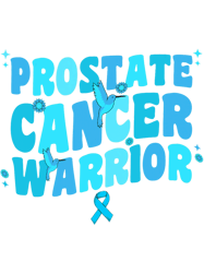 Light Blue Ribbon For Men Women Prostate Cancer Warrior PNG T-Shirt