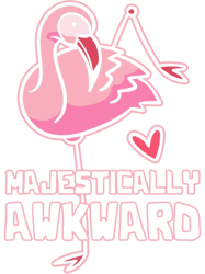 Majestically Awkward Flamingo PNG T-Shirt