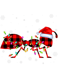 Merry Christmas Ant Animals Plaid Christmas Pajama PNG T-Shirt