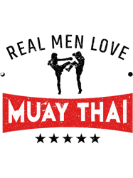 Muay Thai Funny Real Men Kickboxing MMA Training PNG T-Shirt