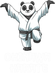 Okinawa Karate Panda Crane Kick 2Karate Martial Arts PNG T-Shirt