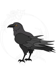 Scary Gothic Crow Lover Spooky Animal Bird Raven PNG T-Shirt