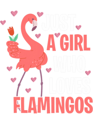 Tropical Bird Lover Women Just A Girl Who Loves Flamingos PNG T-Shirt