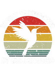 Vintage Easily Distracted by Hummingbird Birds lover PNG T-Shirt