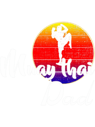 Vintage Muay Thai Dad Retro Sunset Funny Kickboxing Gift PNG T-Shirt