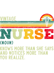 Vintage Nurse Definition Hospital Medical Registered Nursing 21 PNG T-Shirt