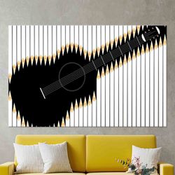 Personalized 3D Canvas, Music Room Canvas Poster, Bridesmaid Gift, Guitar Art, Custom Canvas Art, Personalized Gift For