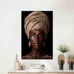 african woman wall art, african wall decor, woman wall art, canvas wall art, home decor, home decor, tempered glass, liv