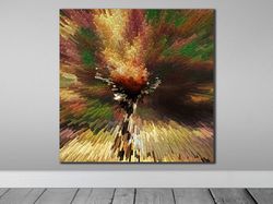 Explosion of Hue Dynamic Abstract,Vibrant Colors, Home Decor, Contemporary Art, Interior Design, Living Room Art, Office