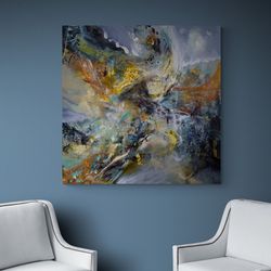 Ethereal Swirls,Abstract Art, Contemporary Painting, Modern Decor, Dynamic Abstract, Colorful Artwork, Textured Canvas,