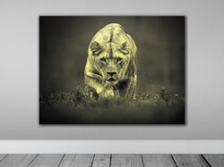 majestic lioness - portrait of a powerful lioness, lioness art, wildlife portrait, powerful female, majestic lion,home d