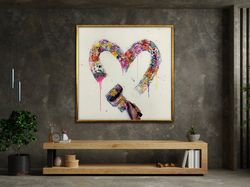 Banksy Love Canvas, Love Poster, Wall Art Canvas Design, Ready To Hang Decoration-1
