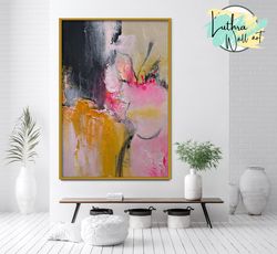 Trendy Wall Art Painting On Canvas Original Abstract Kitchen Art, Custom Oil Painting Home Decoration Painting Handmade