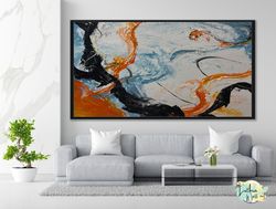 modern abstract painting extra large acrylic painting on canvas original art, bed abstract art at home gym decor, home d