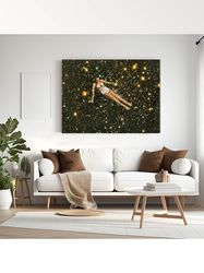 large universe canvas art, extra large art print on canvas, swimming cfanvas, 100x75cm canvas ready to hang