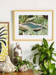 Succulent Print,Swimming pool art, Flower Wall Art, Plant Poster, Flower Decor, Modern Prints, Inspirational Print, Retr