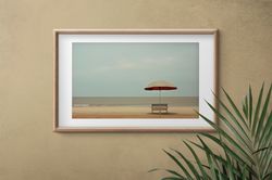 ocean photography, neutral beach photo print, summer landscape, water landscape photo, ocean beach wall art, beach lands